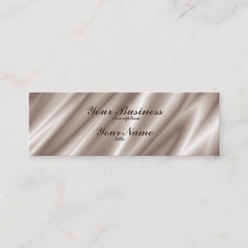 Customizable Skinny Business Card Std Paper Silk Champagne