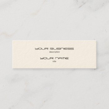 Skinny Business Card Template Standard Paper Cream by windyone at Zazzle