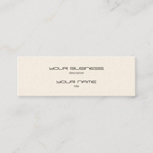 Skinny Business Card Template Standard Paper Cream