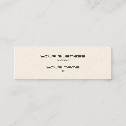 Customizable Skinny Business Card Template Standard Paper Cream