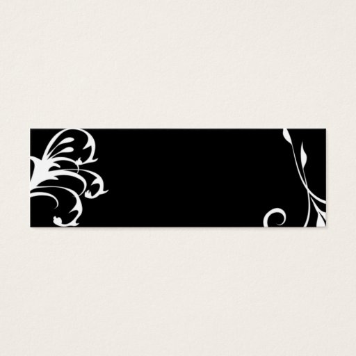 Customizable Skinny Card Black &amp; White Business Cards