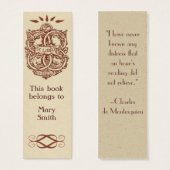 Skinny Card Bookmark Customizable (Front & Back)