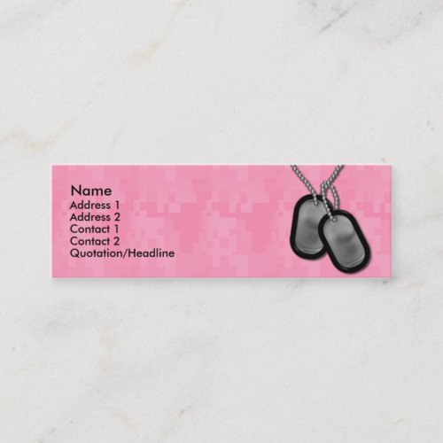 Skinny Card Lady Camo Business Cards