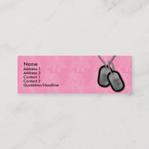 Customizable Skinny Card Lady Camo Business Cards