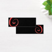 Skinny Card Red White & Black (Desk)