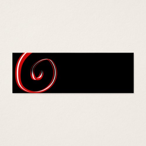 Skinny Card Red White &amp; Black Business Card