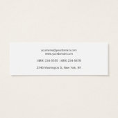 Skinny Classy Stylish Profle Card (Back)