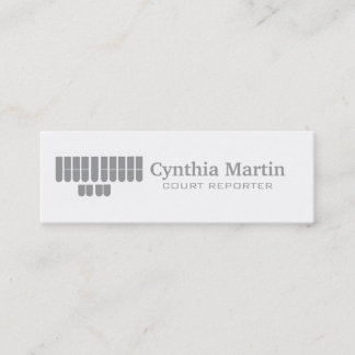 Skinny custom court reporter business cards