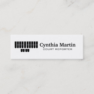 Skinny custom court reporter business cards