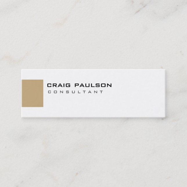 Skinny Cute Chic Black White Beige Business Card (Front)