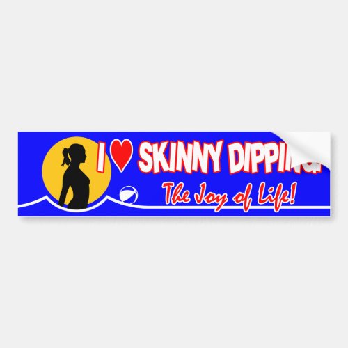 Skinny Dipping Bumper Sticker
