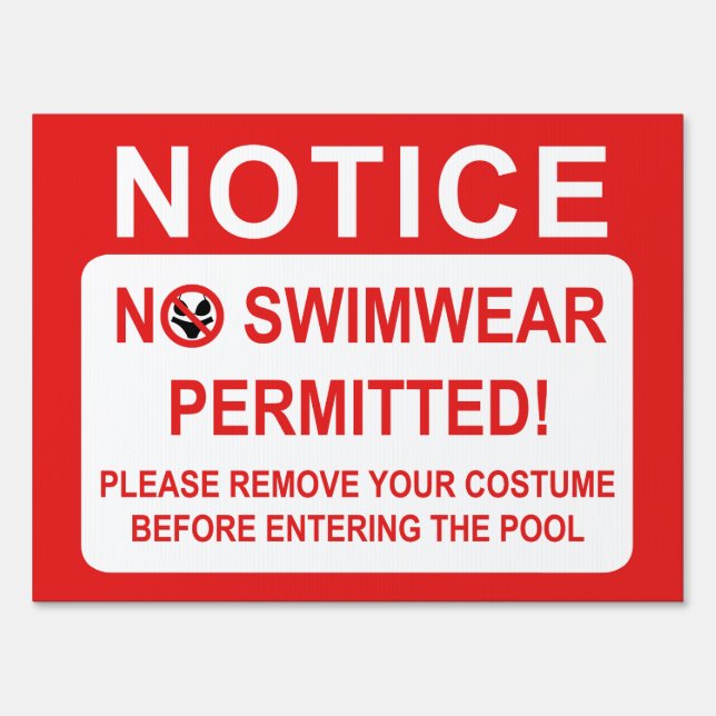 Skinny Dipping Pool Sign (Front)