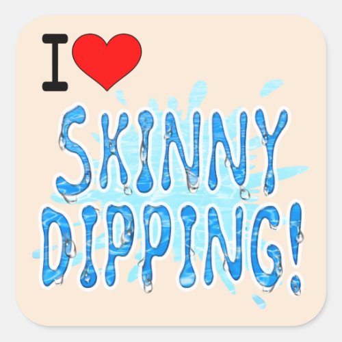 Skinny Dipping Square Sticker