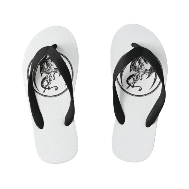 Skinny dragons... kid's flip flops (Footbed)
