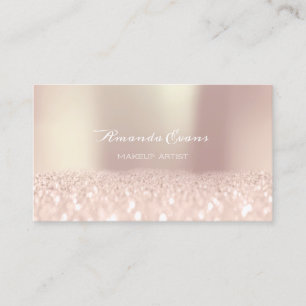Skinny Glitte Blush Makeup Artist Event Planner Appointment Card