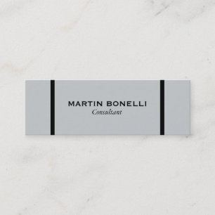 Skinny Grey Black Border Standard Business Card