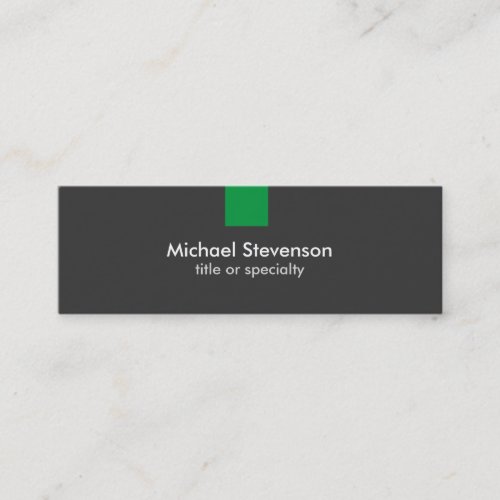 Skinny Grey Green Stripe Standard Business Card