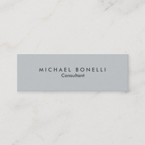 Skinny Grey Minimalist Consultant Business Card