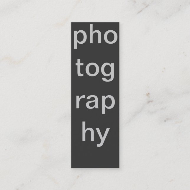 Skinny Grey Photography Business Card (Front)