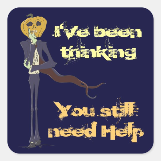 Skinny Jack Square Sticker (Front)