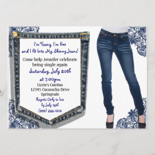 Skinny Jeans Divorce / Breakup Party Invitations