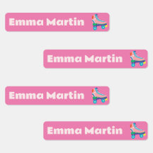 Skinny labels for pens - Roller Disco Bright Pink