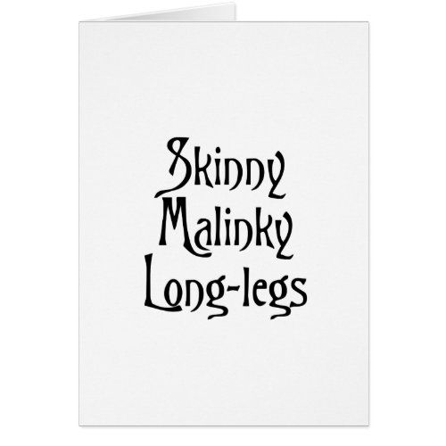 Skinny Malinky Longlegs funny scottish banter