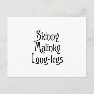 Skinny Malinky Longlegs funny scottish banter Postcard