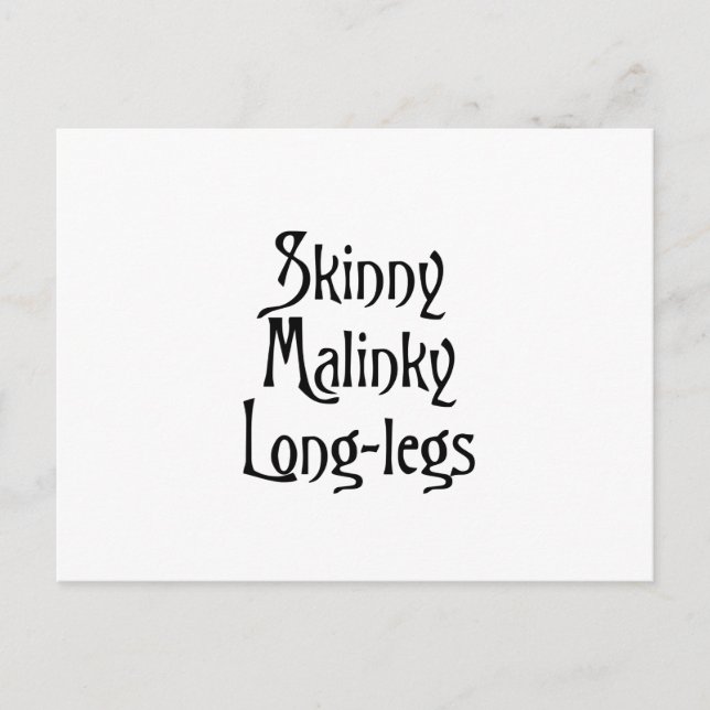 Skinny Malinky Longlegs funny scottish banter Postcard (Front)