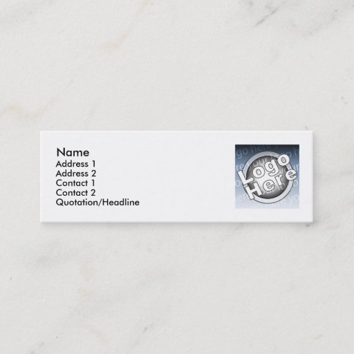 Customizable Skinny Business Card Templates