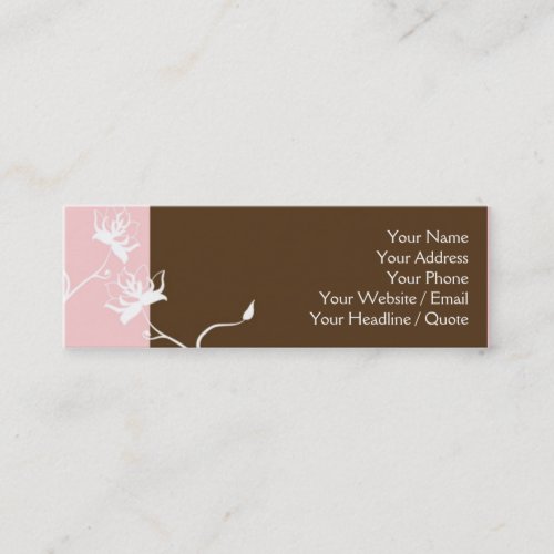 Skinny Mini Modern Chocolate Calling Card Business Cards