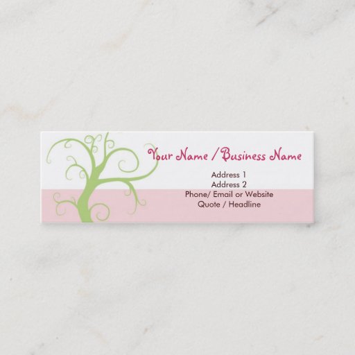 Customizable Skinny Mini Modern Tree Calling / Business Card