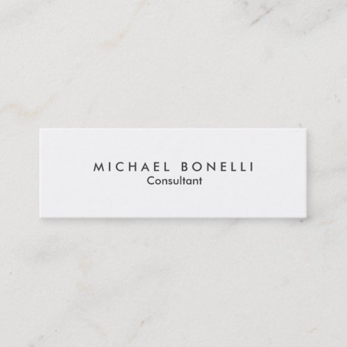 Skinny Modern Minimalist Consultant Business Card