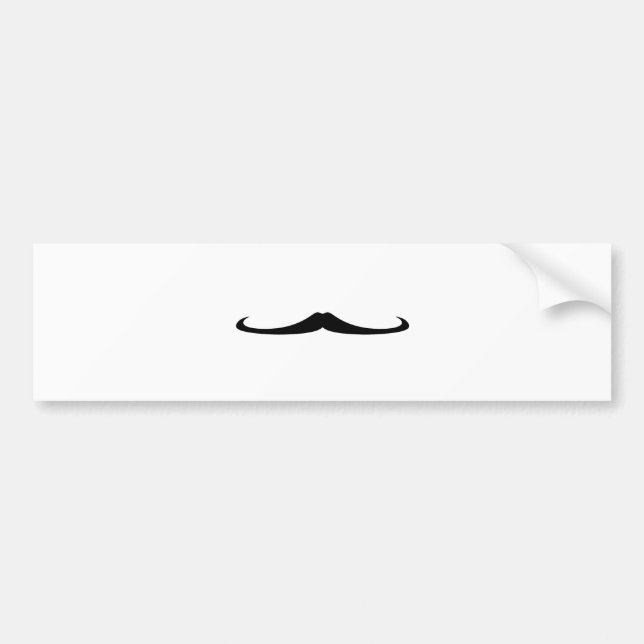 Skinny Mustache Bumper Sticker (Front)