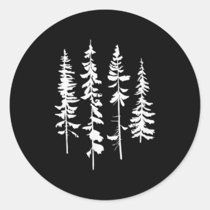Skinny Ne Trees, Ne Tree Graphic Tee For Nature Lo Classic Round Sticker
