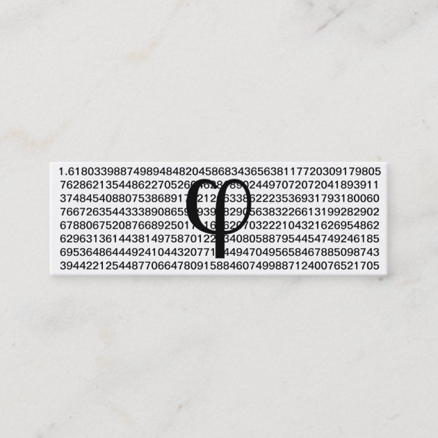 goldenratio business casards