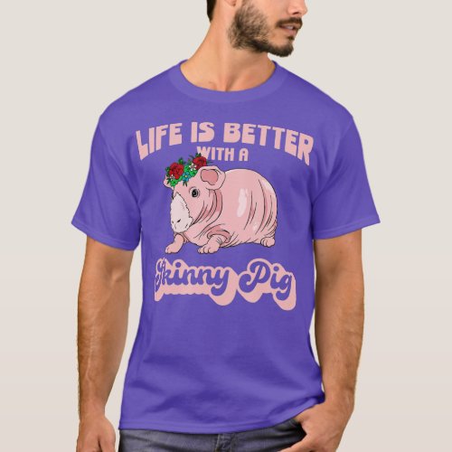 Skinny Pig Lover Gifts Cavy Pet Rodent Guinea Pig  T_Shirt