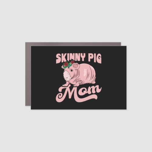 Skinny Pig Mom Car Magnet