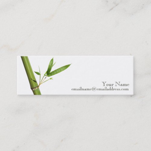 Skinny Profile Card - bamboo Business Card Templates