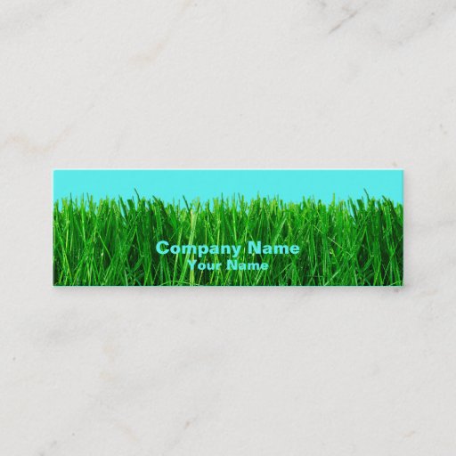 Customizable Skinny Profile Card - Grass Business Card Templates