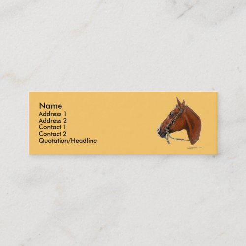 Skinny Profile Card Template - Horse Business Card