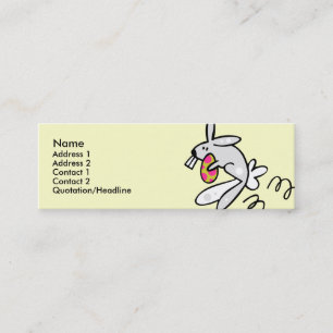 Skinny Profile Template - Easter Bunny Mini Business Card