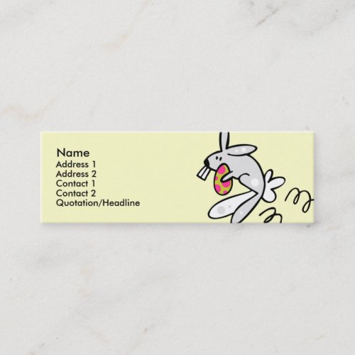 Skinny Profile Template - Easter Bunny Business Card Template