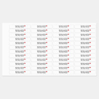 Skinny rectangle iron-on white labels