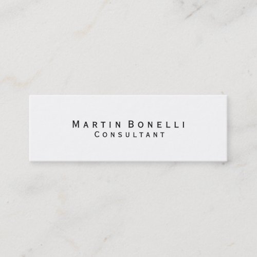 Skinny Simple Minimalist Consultant Business Card
