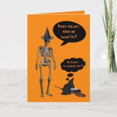 Skinny Skeleton Halloween Card