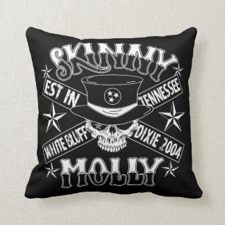 Skinny Skull Throw Pillow