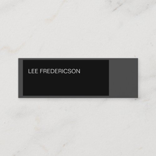 Skinny Slim Grey Black Simple Plain Business Card