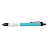 Skinny Starfish | Caribbean Blue and Orange Black Ink Pen (Top)