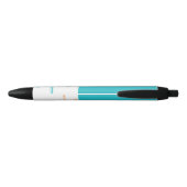 Skinny Starfish | Caribbean Blue and Orange Black Ink Pen (Back)